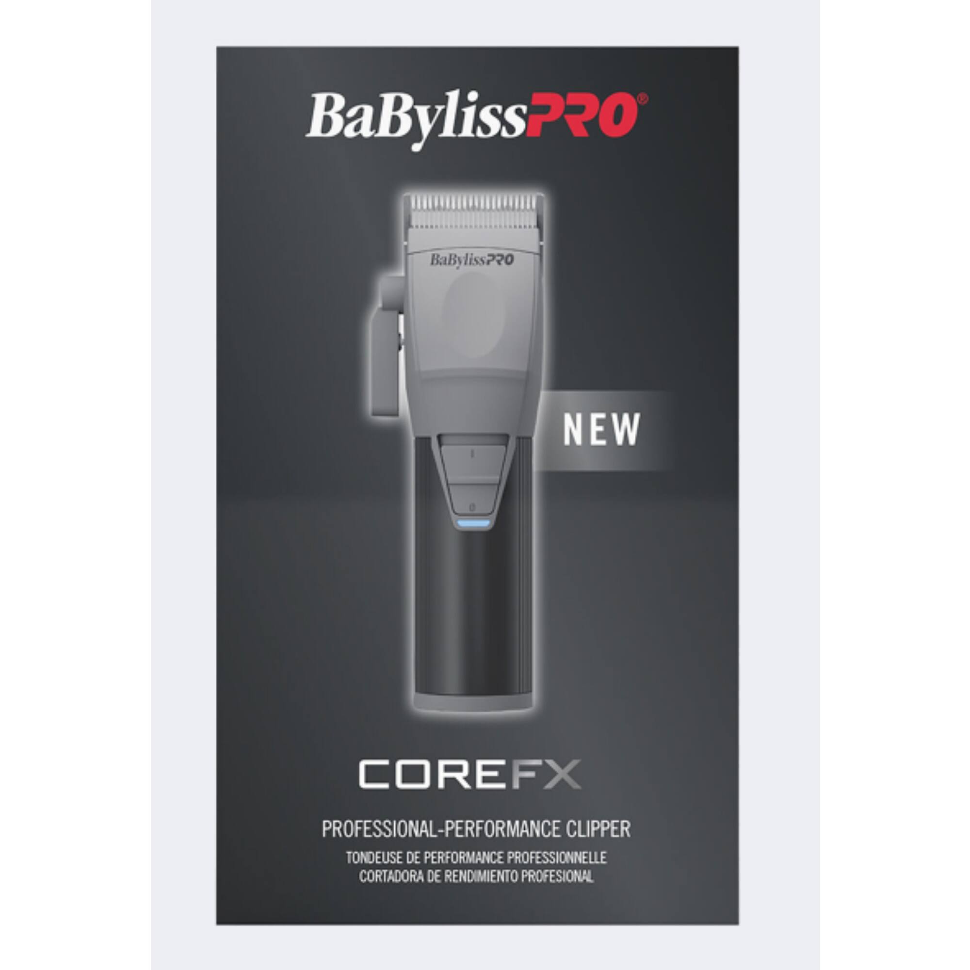 BaByliss PRO  
BaByliss 720  
COREFX  
PROFESSIONAL-PERFORMANCE CLIPPER  
TONDEUSE DE PERFORMANCE PROFESSIONNELLE  
CORTADORA DE RENDIMIENTO PROFESIONAL