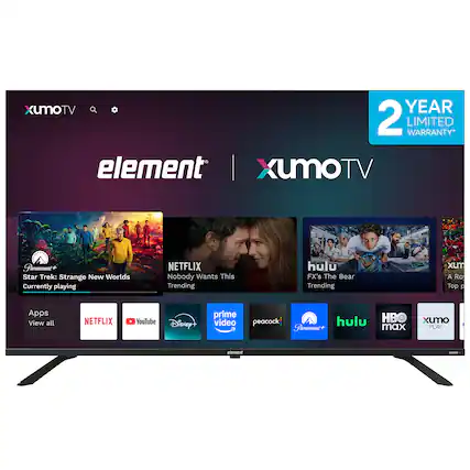 XumoTV
2 YEAR LIMITED WARRANTY*
element | XumoTV
Paramount+
Star Trek: Strange New Worlds
Currently playing
NETFLIX
Nobody Wants This
Trending
hulu
FX's The Bear
Trending
Apps
View all
NETFLIX
YouTube
Disney+
prime video
peacock
Paramount+
hulu
HBO max
Xumo PLAY