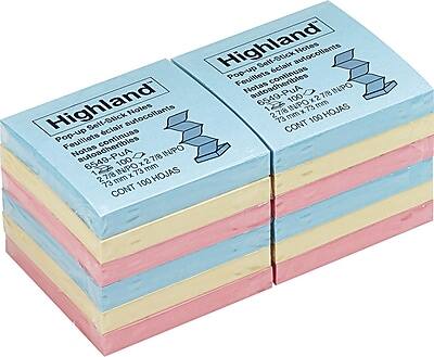 Highland Pop-up Selt-Stick  
Notes Feuillets autoadhéribles  
Nolas PuA 78I/PO 78 6549  
100 x2  
Highland Noles 1  
12 IN/PO 73 mim autocollants  
2 278 X 100 HOJAS  
Self-Blick 73 mm 100 clair CONT  
Feulllets continuas Notas BIL INPO 6549-PuA  
12 INPO 100 x2 mm 278 mm x73 X HOJAS 73 100 CONT