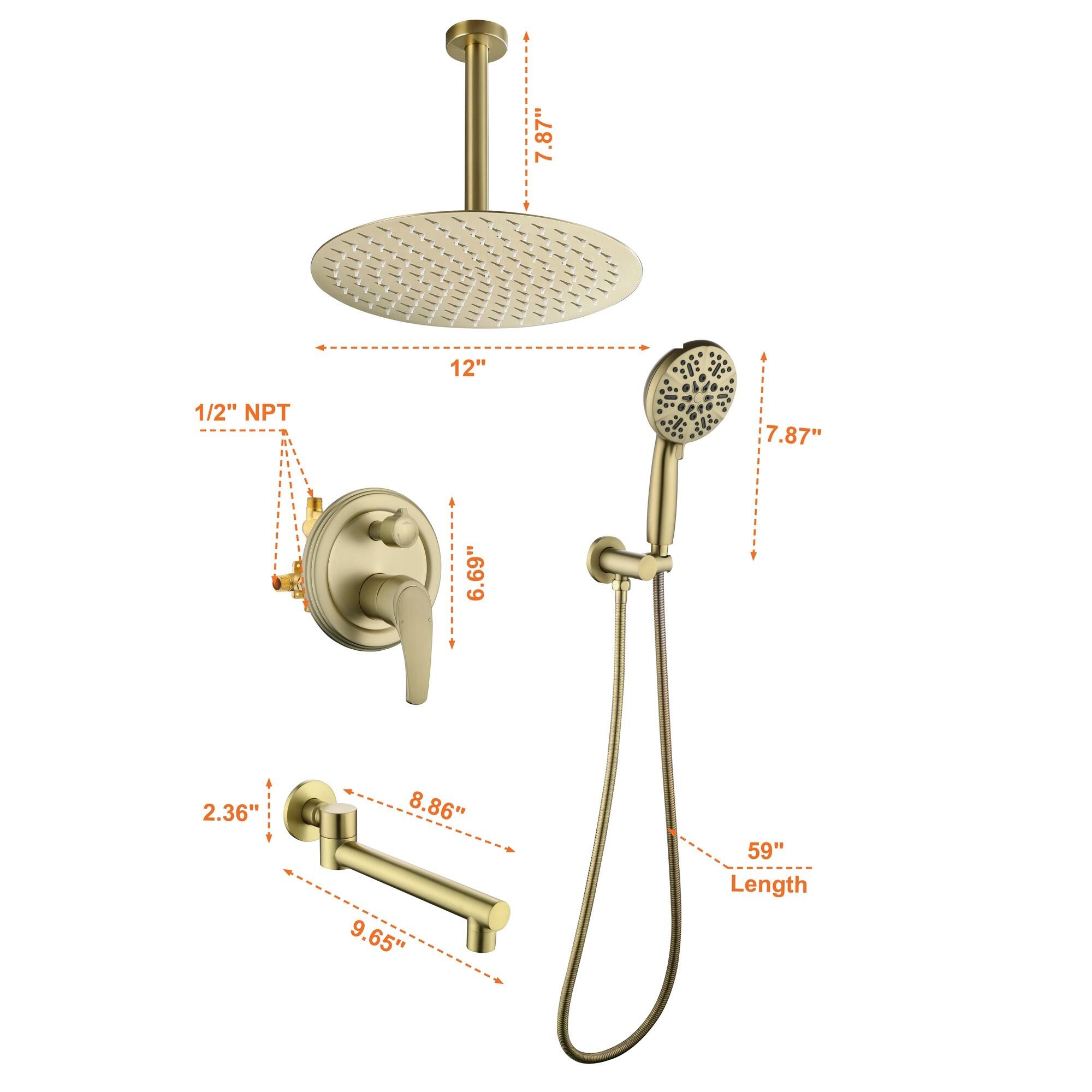 7.87" 12" 1/2" NPT 7.87" 6.69" 2.36" 8.86" 9.65" 59" Length