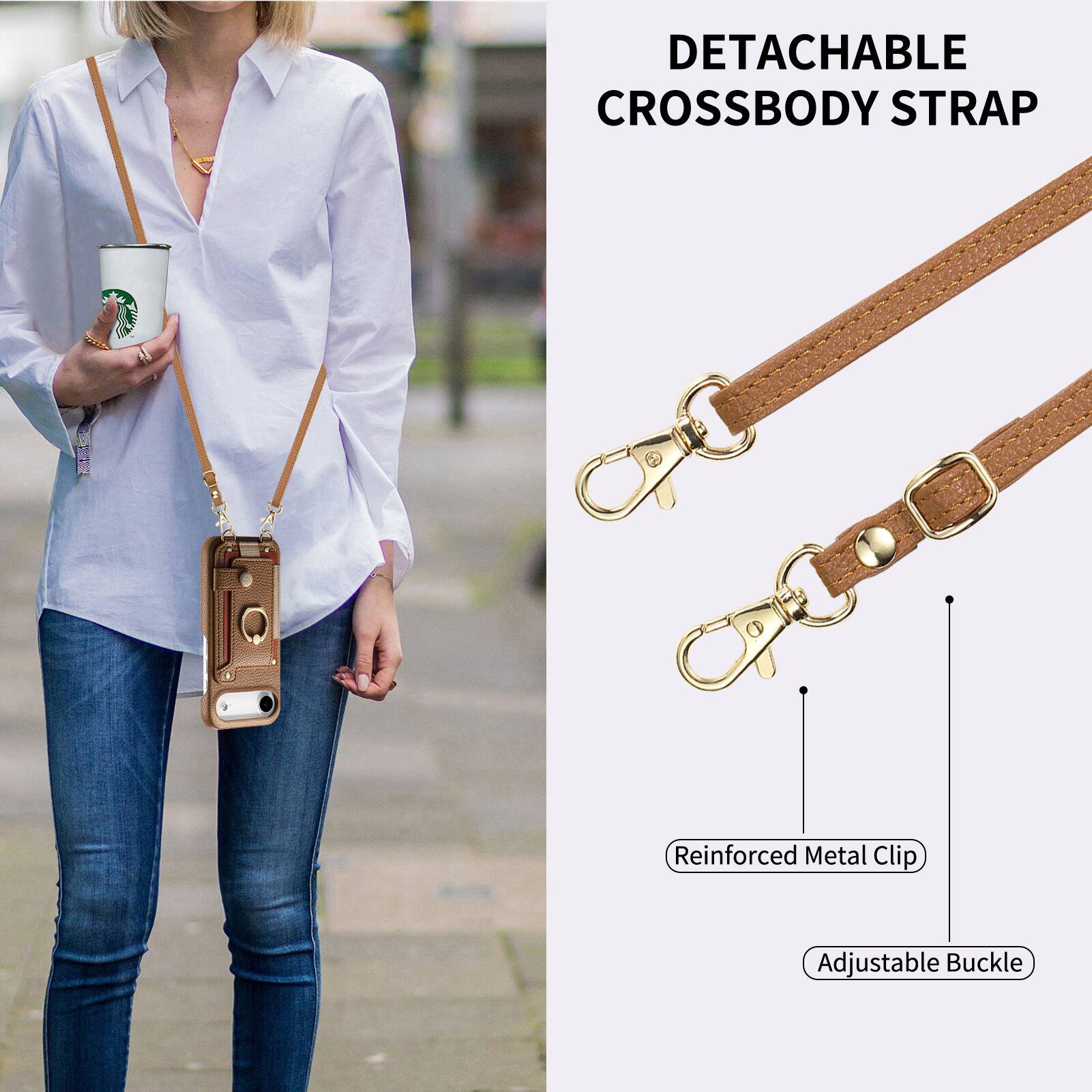 DETACHABLE CROSSBODY STRAP

Reinforced Metal Clip

Adjustable Buckle