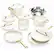 Front. Gotham Steel - Modern Collection 11 Piece Ceramic Nonstick Cookware Set - Cream.