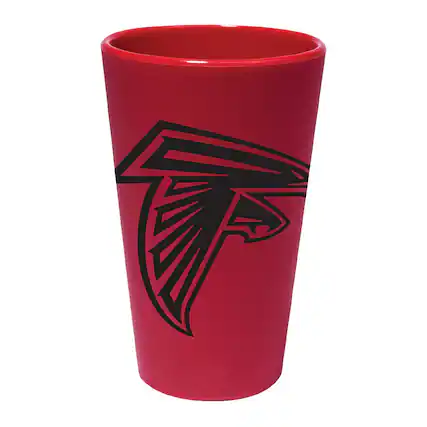 Front. WinCraft - Atlanta Falcons 16oz. Team Color Silicone Pint Glass - Multicolor.