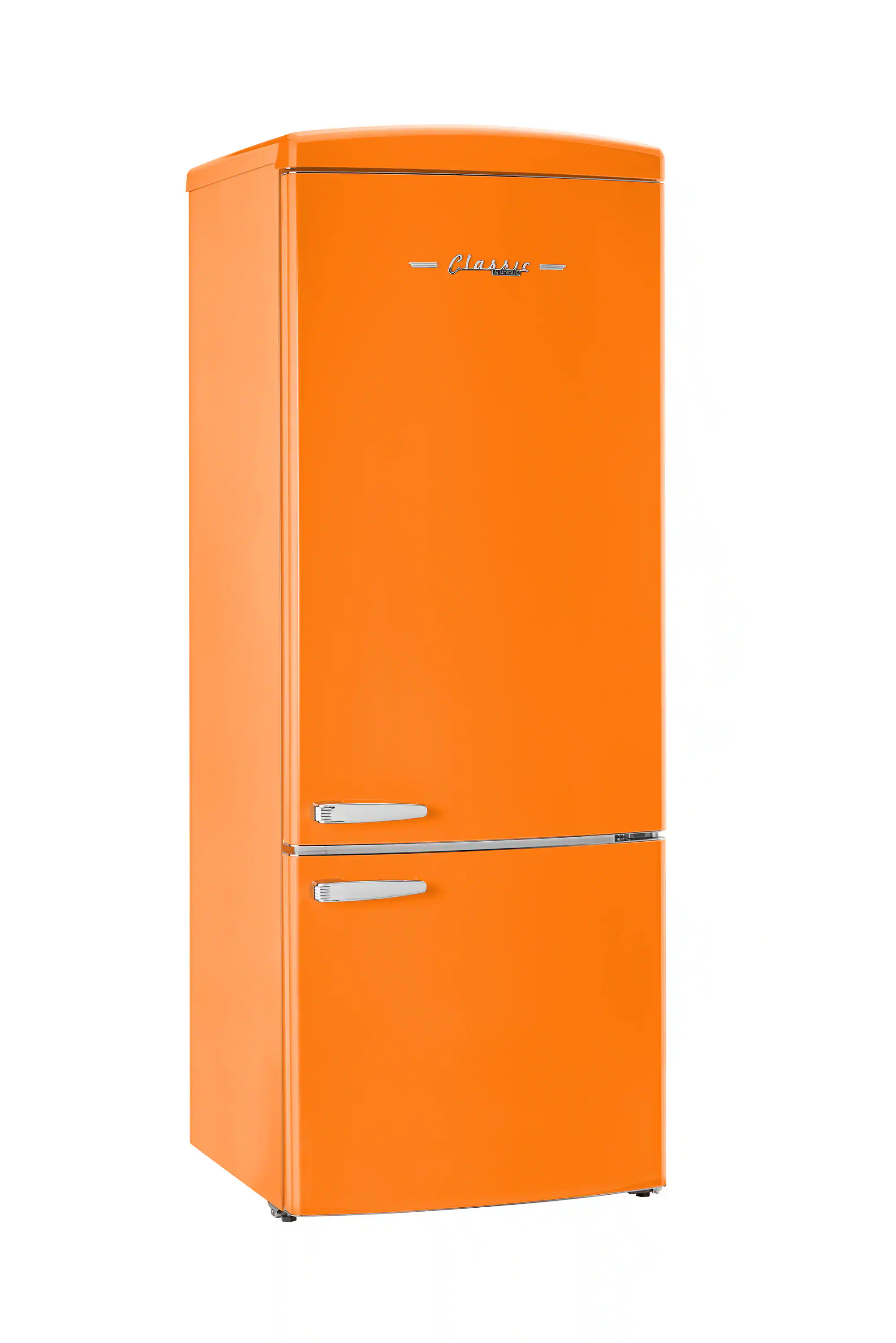 Unique Appliances - Classic Retro 16.7 cu.ft Bottom Freezer Counter Depth Refrigerator - Creamsicle Orange