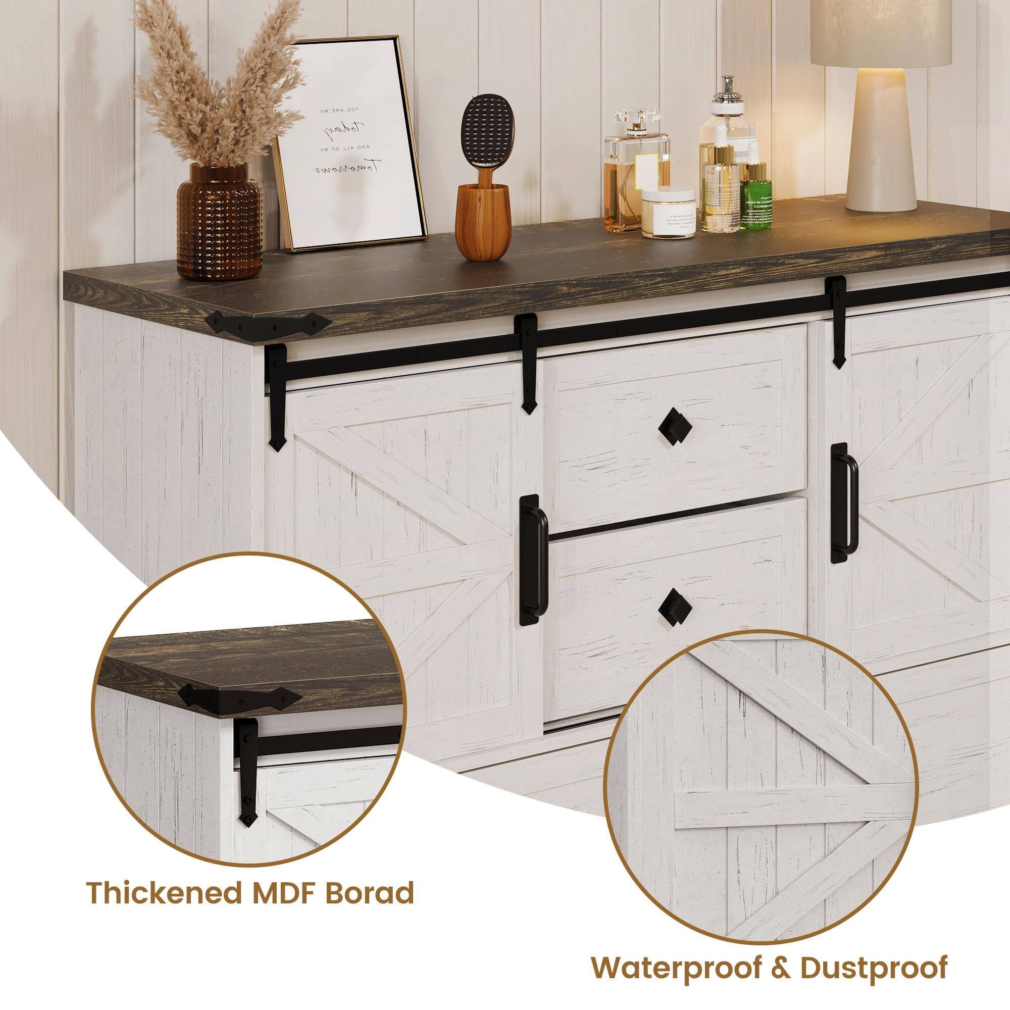 - Thickened MDF Board
- Waterproof & Dustproof