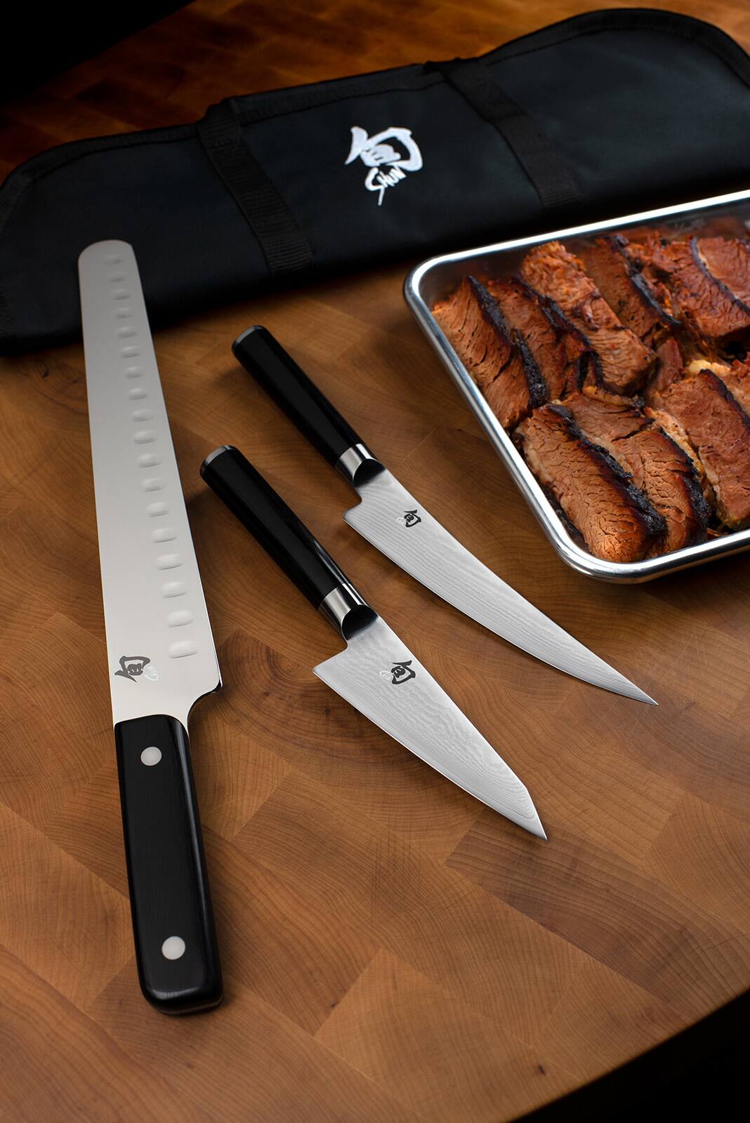 Alt View 3. Shun - Classic 4 Piece BBQ Set - Black.