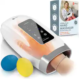 LifePro - Legra Plus Hand Massager with Heat and Compression for Arthritis Finger Palm and Wrist Relief