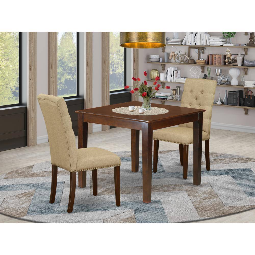 Left. East West Furniture - Dining Room Set Mahogany - Brown.
