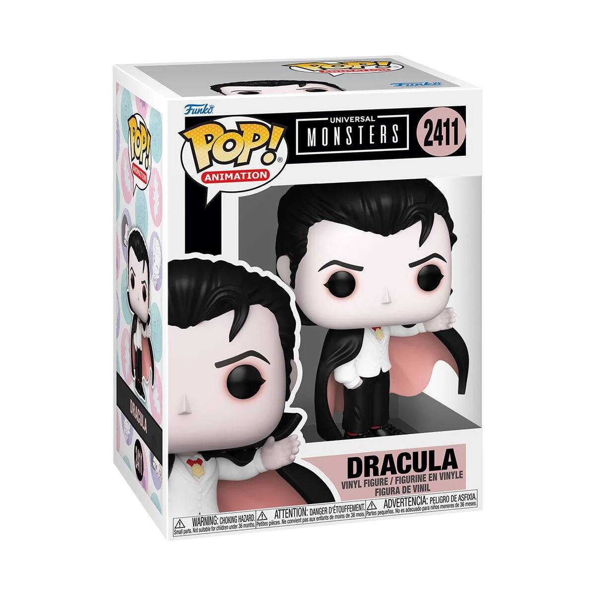 Funko POP! Animation Universal Monsters 2411 Dracula Vinyl Figure

- Peligro de asfixia / Danger of suffocation
- Aviso: para niños menores de 5 años / Warning: choking hazard - small parts, not for children under 3 years