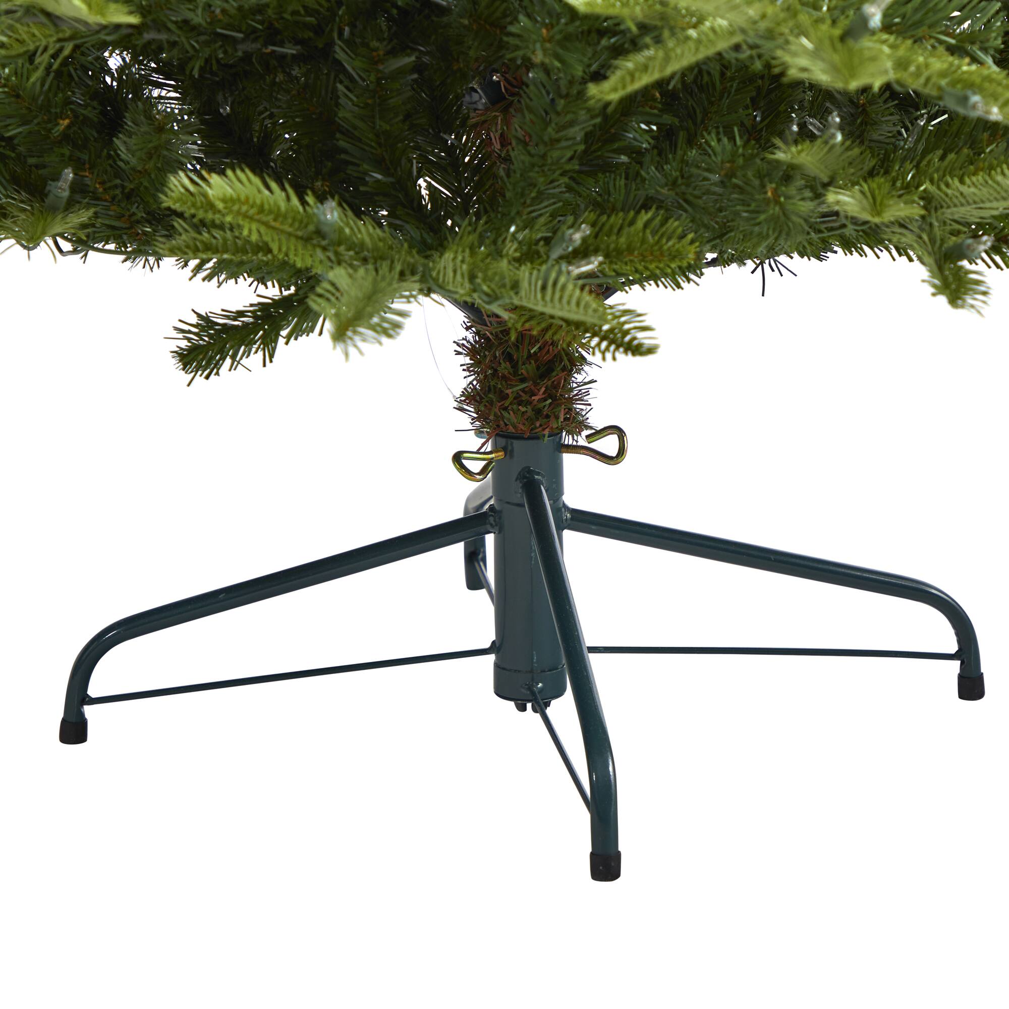 Left. BreeBe - 6’ Washington Spruce Christmas Tree with 350 LEDs & 705 Tips - Green.