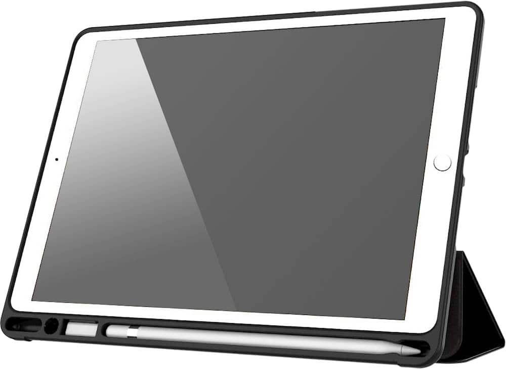 Front. SaharaCase - Folio Case for Apple iPad 10.2 (8th Gen 2020) and (9th Gen 2021) - Black.