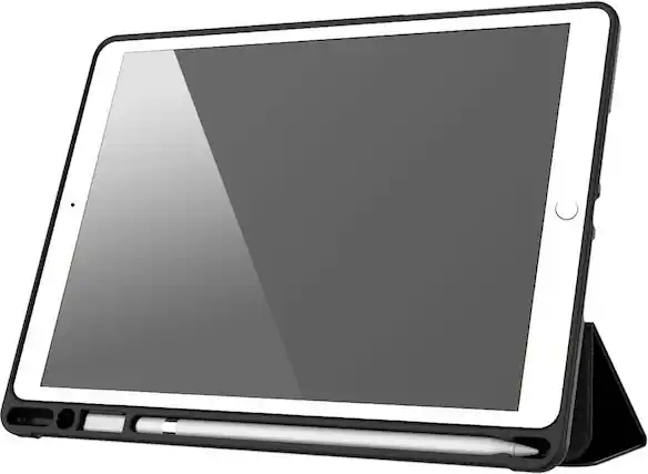 Front. SaharaCase - Folio Case for Apple iPad 10.2 (8th Gen 2020) and (9th Gen 2021) - Black.