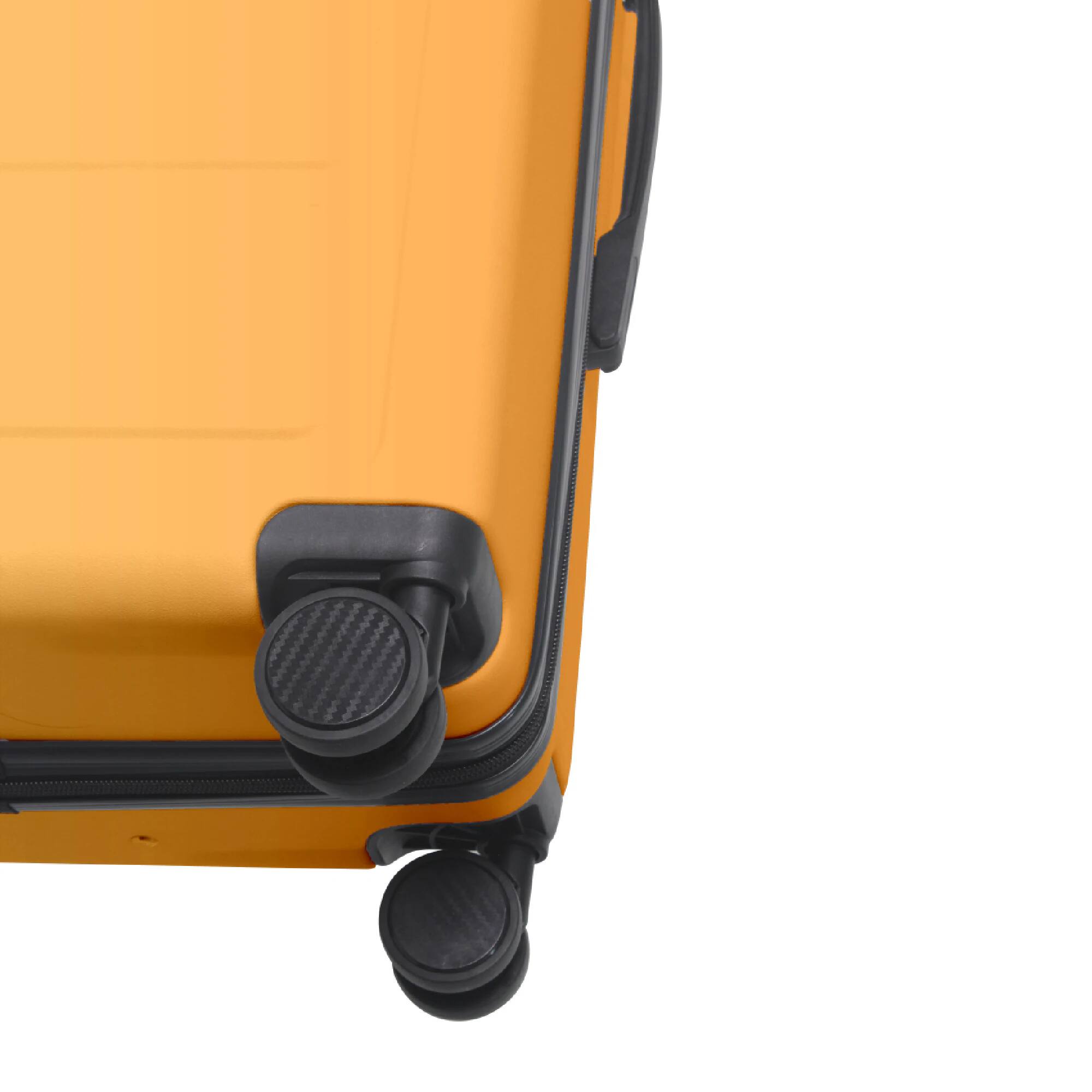 Alt View 9. Bestier - 3-Piece ABS Hardshell Luggage Set (20”/24”/28”) with Spinner Wheels, Lightweight Durable Suitcases - Tulip Yellow.