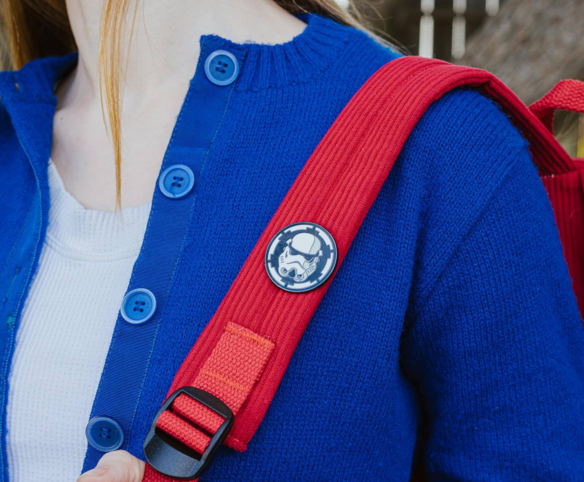 Alt View 2. SalesOne LLC - Star Wars Imperial Stormtrooper Enamel Pin - White/Black.