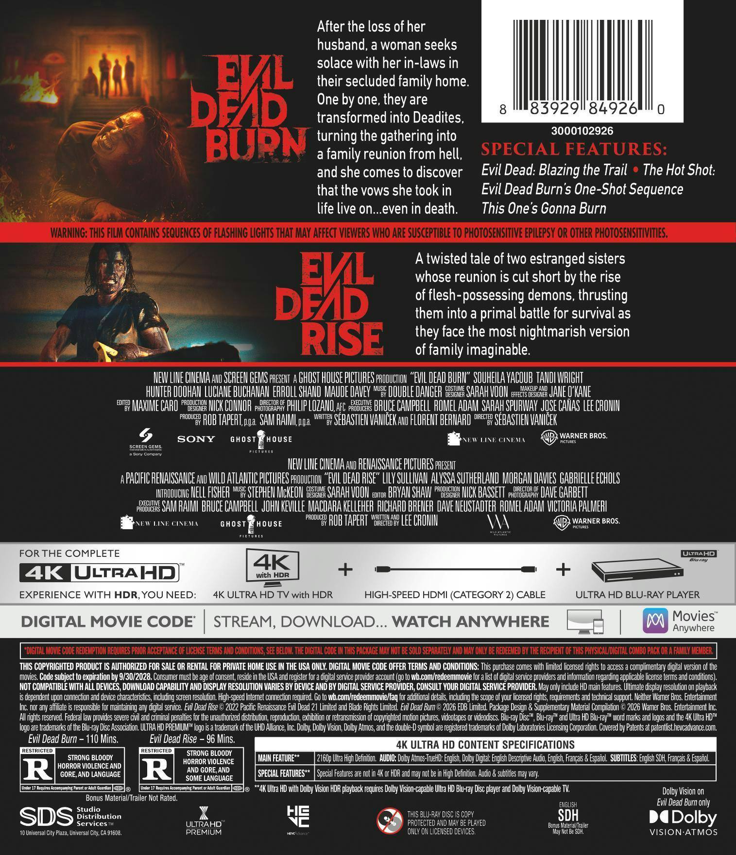 Back. Evil Dead 2 Film Collection (4K Ultra HD + Digital) [UHD].