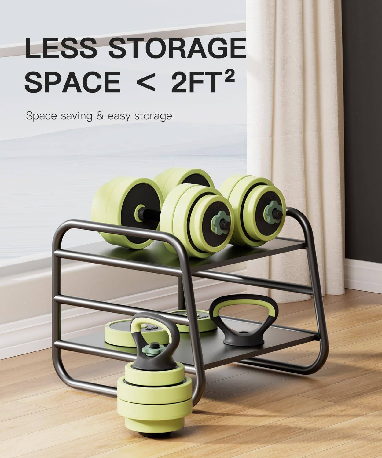LESS STORAGE SPACE < 2FT²  
Space saving & easy storage