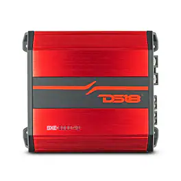 DS18 Audio - SXE 4-Channel Class D Car Amplifier, 4 x 100W RMS at 4 Ohm - Red