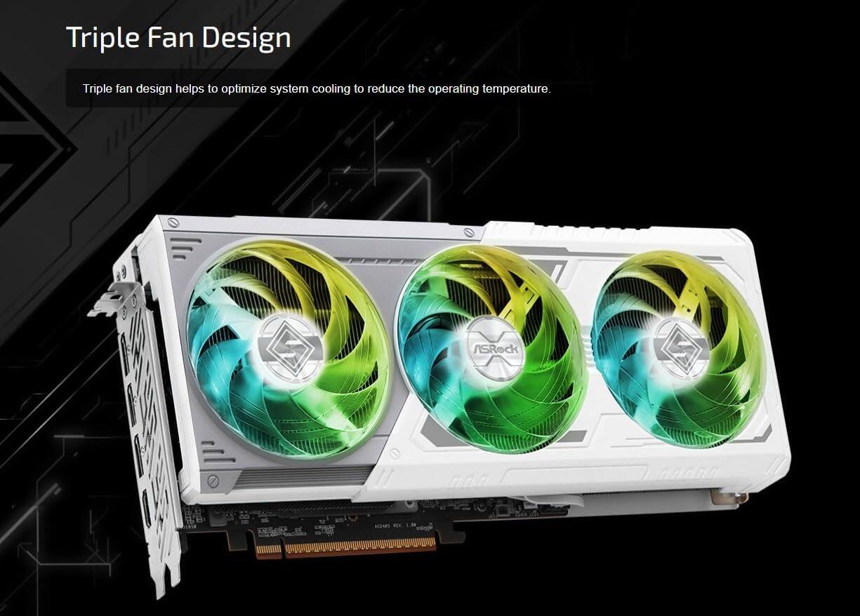 Triple Fan Design

Triple fan design helps to optimize system cooling to reduce the operating temperature.