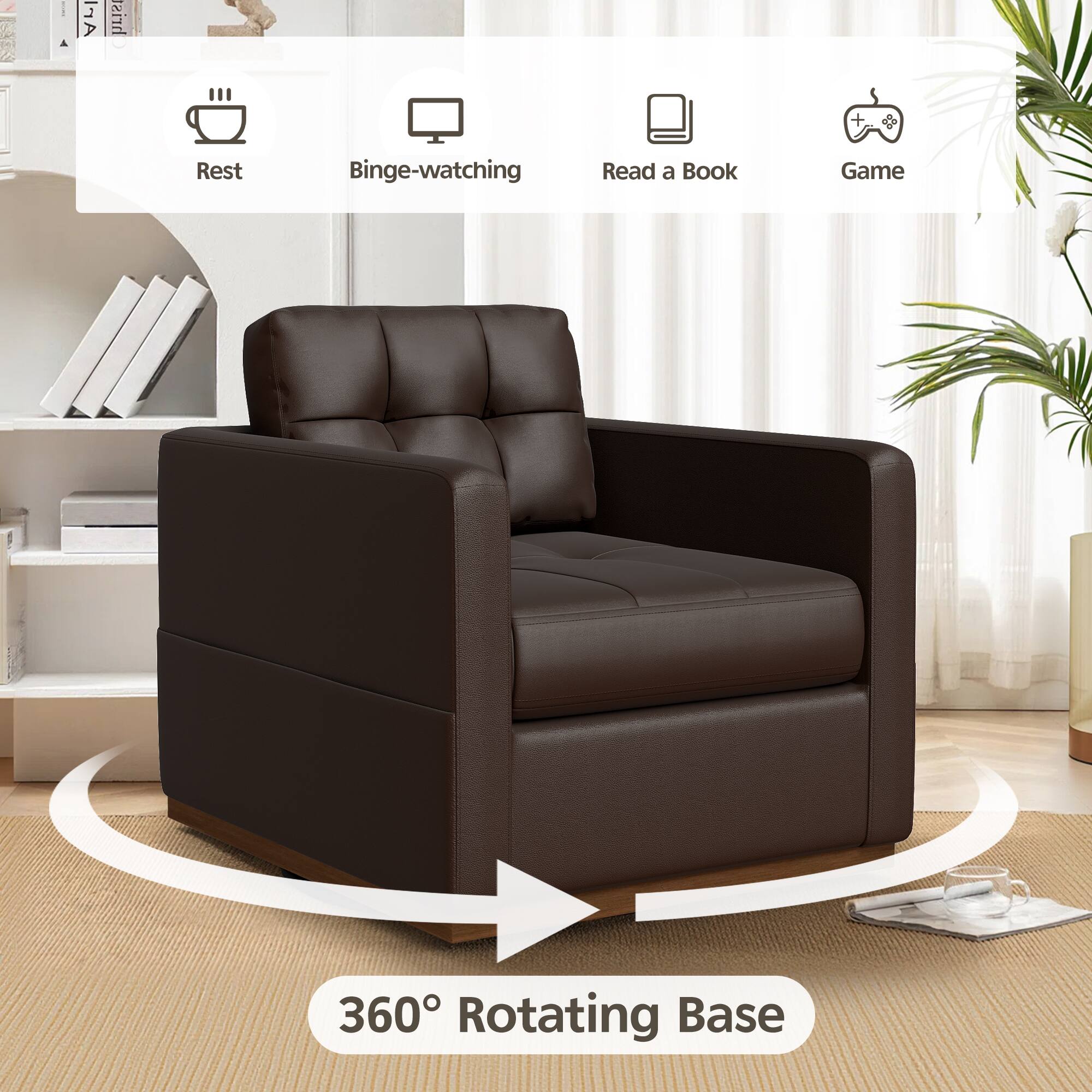 - Rest
- Binge-watching
- Read a Book
- Game
- 360° Rotating Base