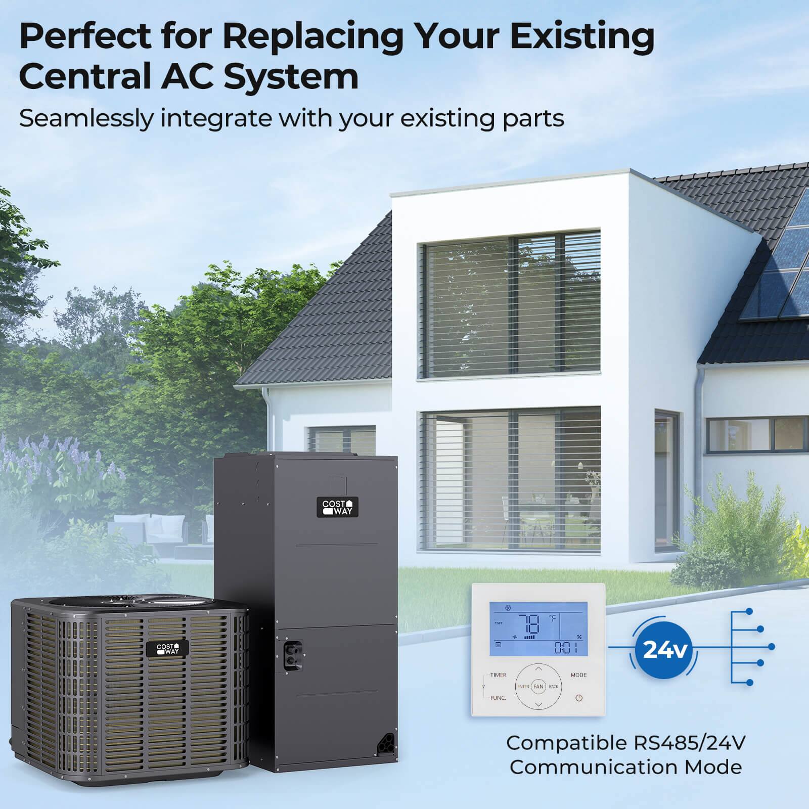 Perfect for Replacing Your Existing Central AC System  
Seamlessly integrate with your existing parts  

Compatible RS485/24V Communication Mode
