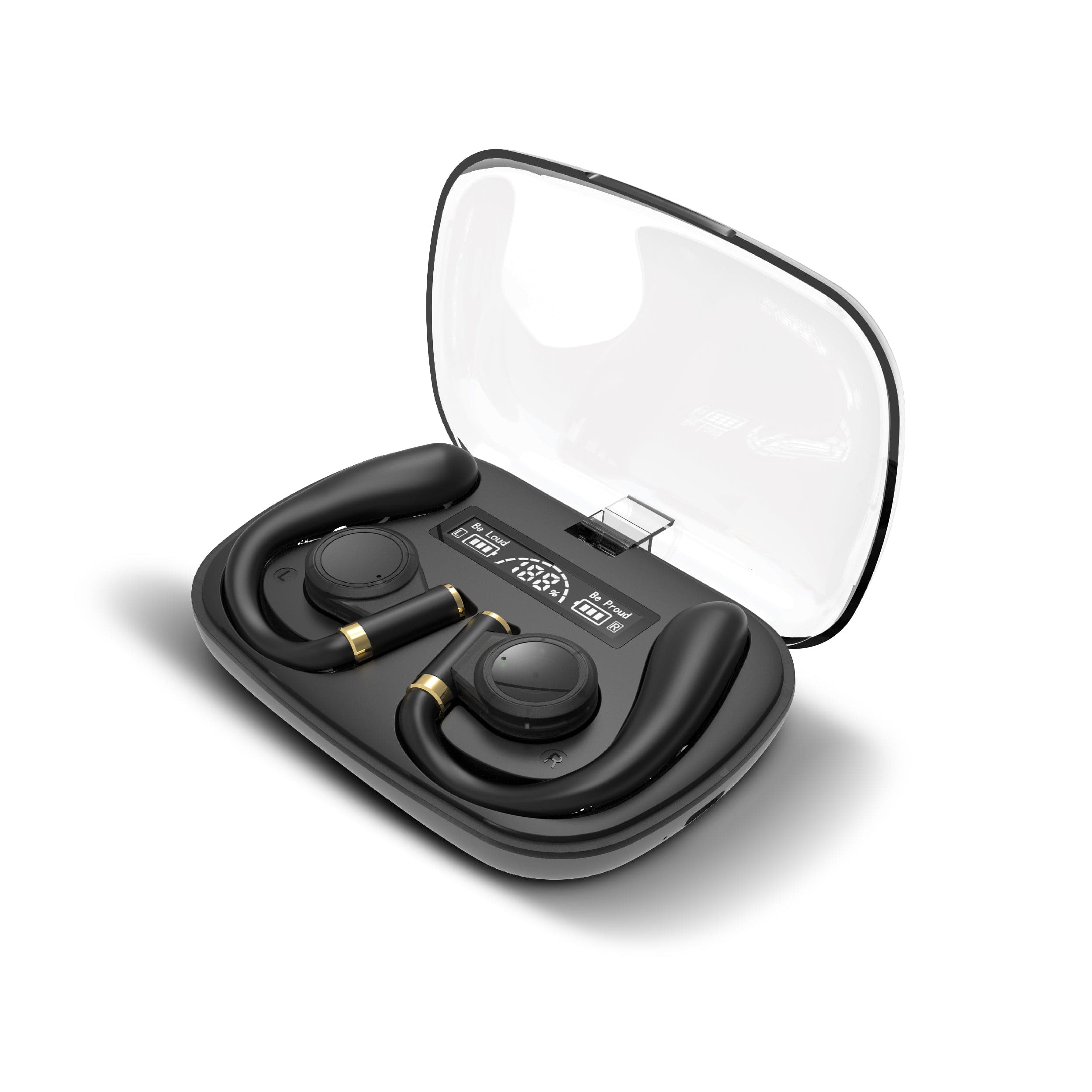RCA - Wave-68 True Wireless Earbuds, 20H Playtime, Hi-Res Audio, Big Bass - Black