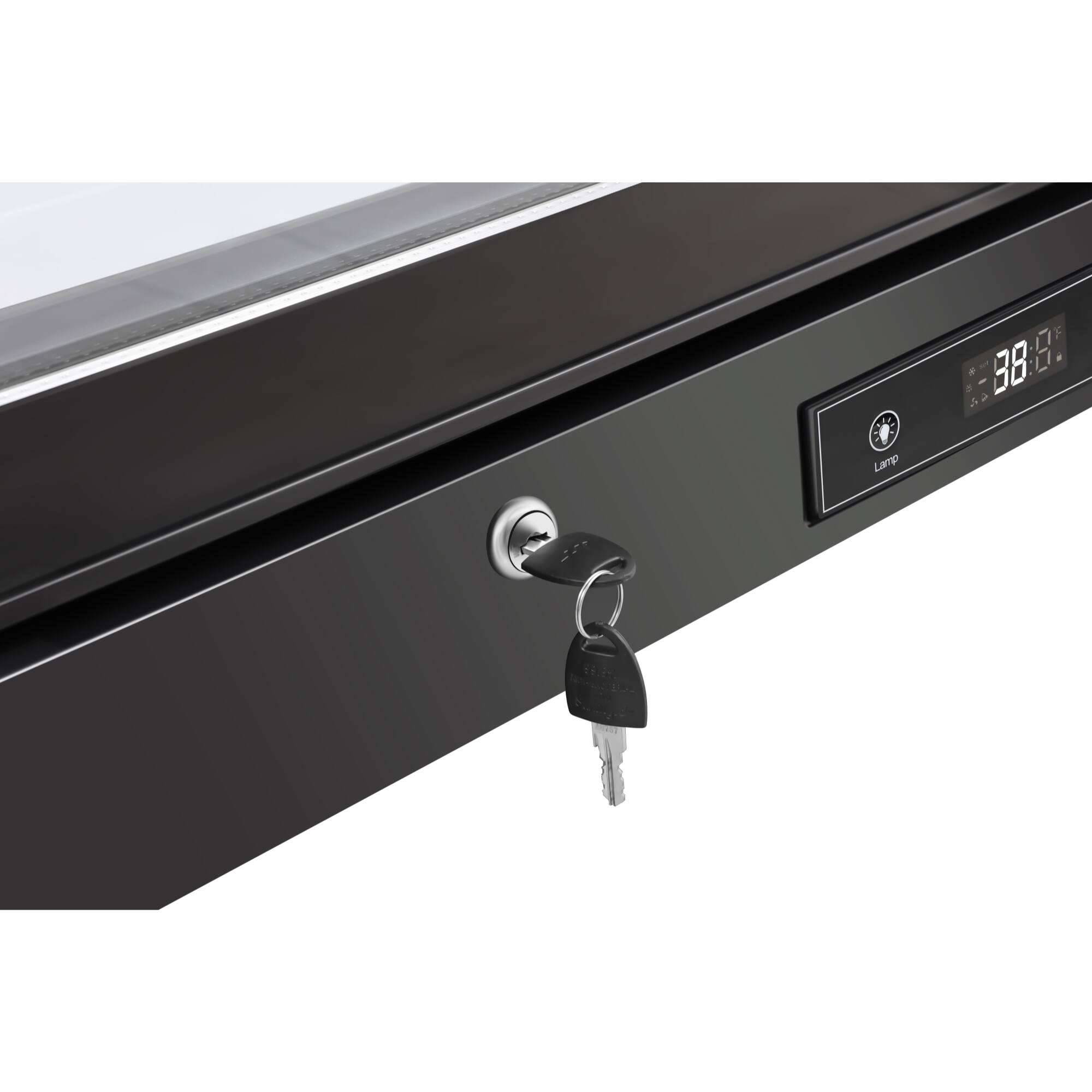 Alt View 6. Koolmore - 47 in. Commercial 2 Fully Glass Door Merchandiser Refrigerator, 30 Cu. Ft., ETL Listed in Black (KM-MDR-2FGD) - Black.