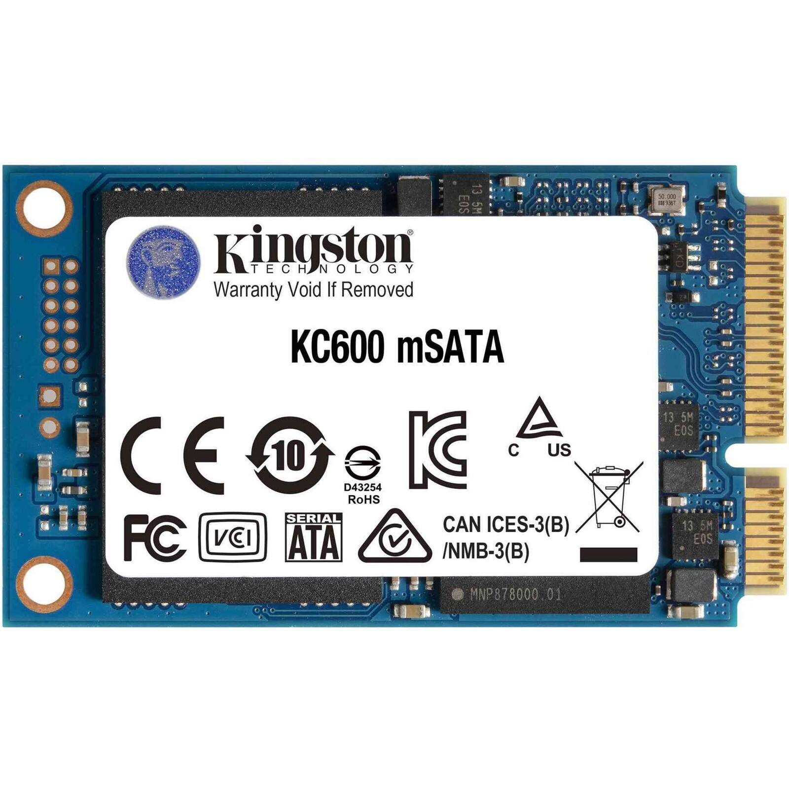 Kingston KC600 256 GB Solid State Drive mSATA Internal SATA (SATA