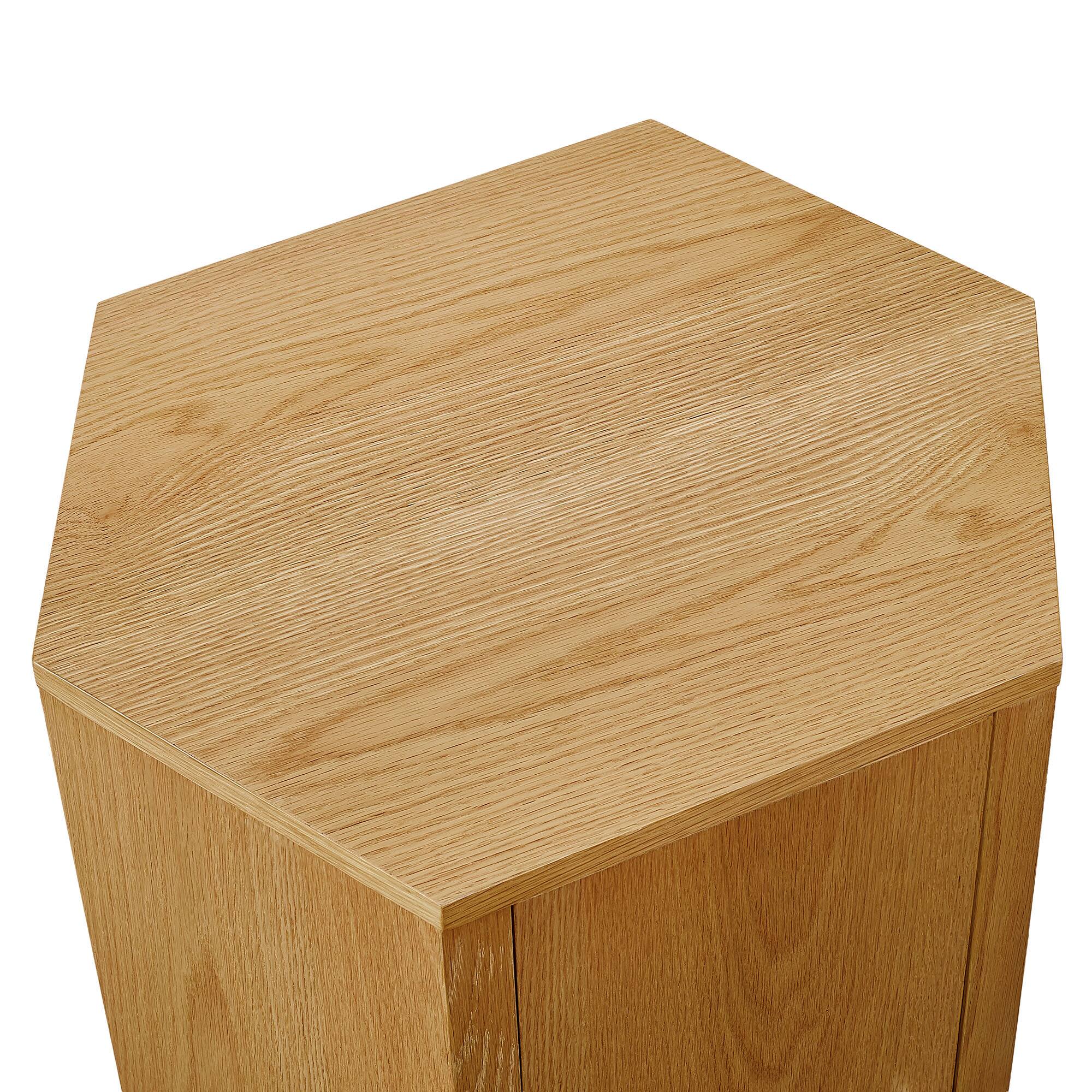 Alt View 7. Modway - Kade Faceted Wood Side Table by Modway - Natural.