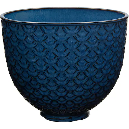 Front. KitchenAid - 5-Qt. Ceramic Bowl for Tilt-Head Stand Mixers, Blue Mermaid Lace - Mermaid Lace.