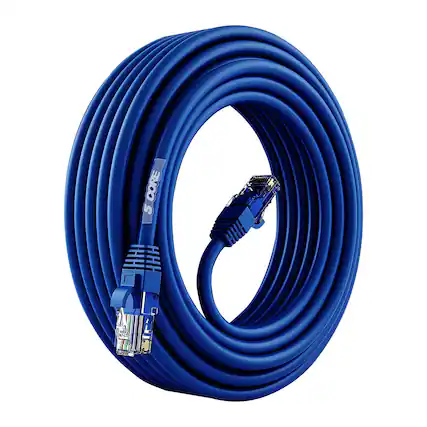 Front. 5 CORE - 5Core Cat 6 Ethernet Cable Long Computer Internet Cables WiFi RJ45 Cord for Gaming - Blue.
