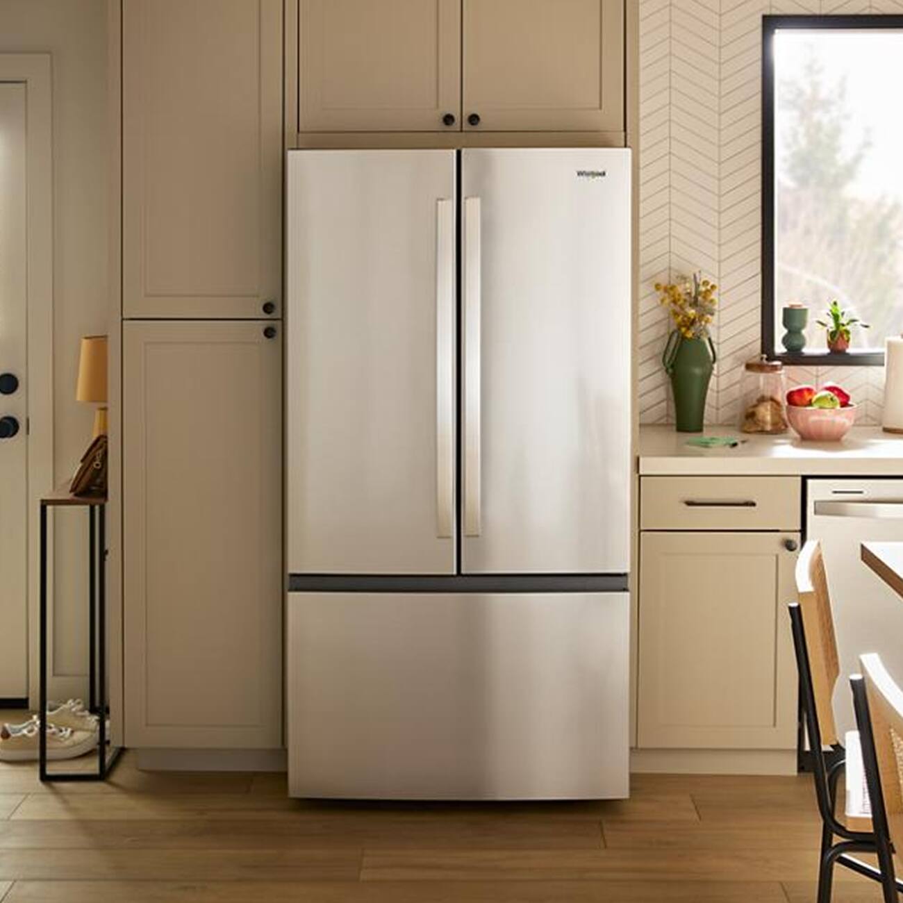Alt View 12. Whirlpool - 36 in. Wide 31 Cu.Ft. French Door Refrigerator with Ice Maker and Family-Sized Capacity - Fingerprint-Resistant Stainless Finish.