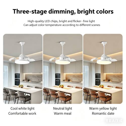 Three-stage dimming, bright colors

High-quality LED chips, bright and flicker-free light

Can adjust color temperature according to different scenes

Cool white light
Comfortable work

Neutral light
Warm meal

Warm yellow light
Romantic date
