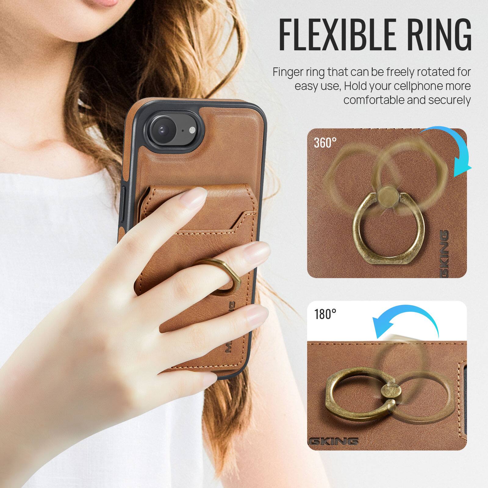 FLEXIBLE RING

Finger ring that can be freely rotated for easy use, Hold your cellphone more comfortable and securely

360°

180°