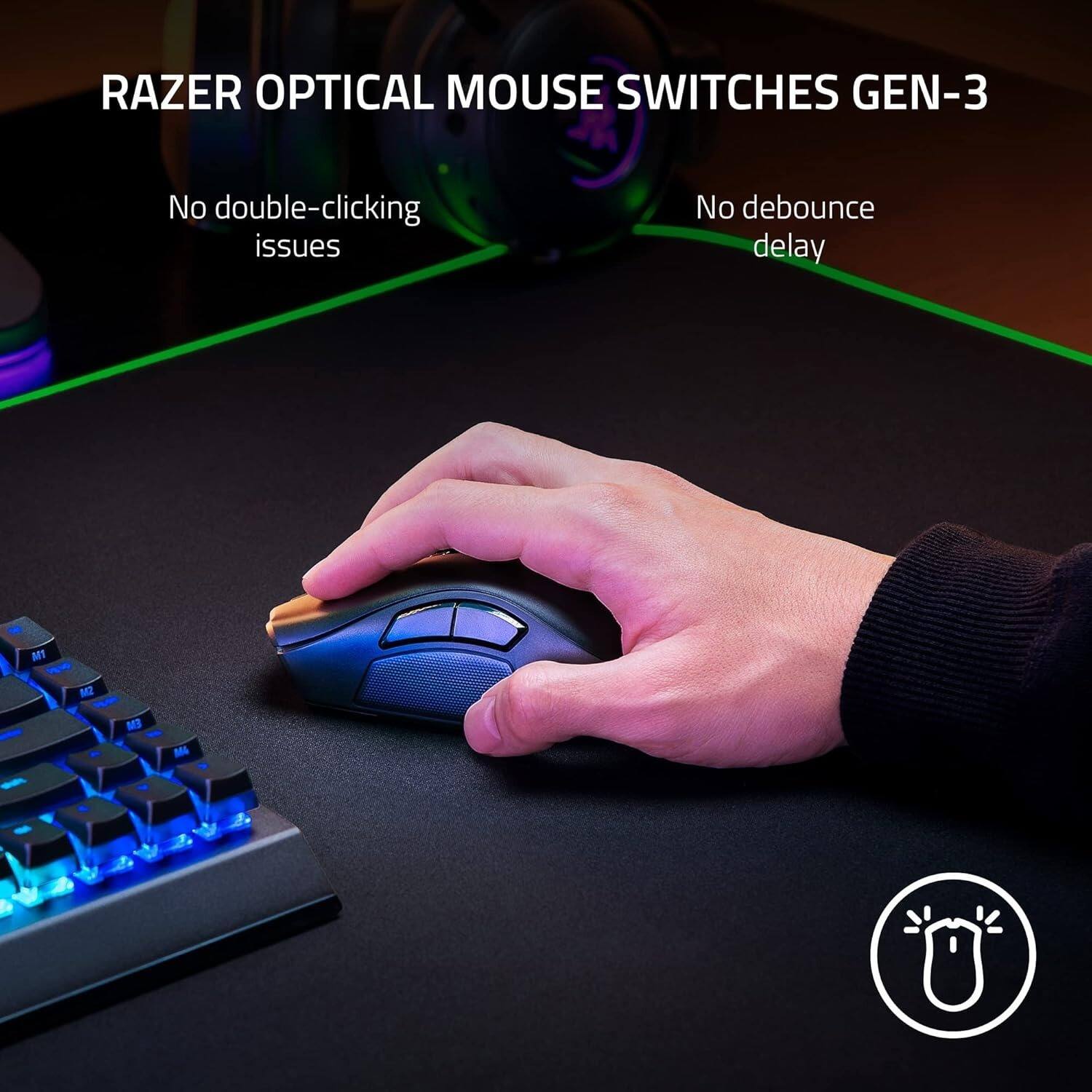 RAZER OPTICAL MOUSE SWITCHES GEN-3

No double-clicking issues

No debounce delay
