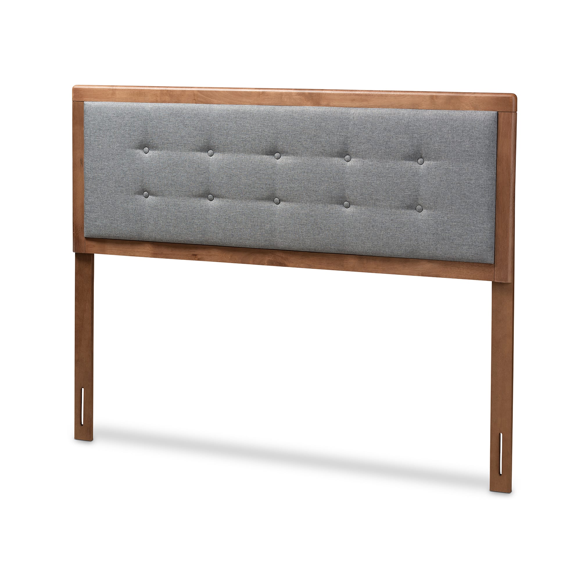 Baxton Studio - Sarine Mid-Century Modern Fabric Upholstered Finished Wood Queen Size Headboard - Dark Gray/Walnut price history on PriceWatchPro