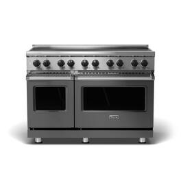 Viking - 5 Series 48" Wide Freestanding Electric Induction Range - Damascus Gray