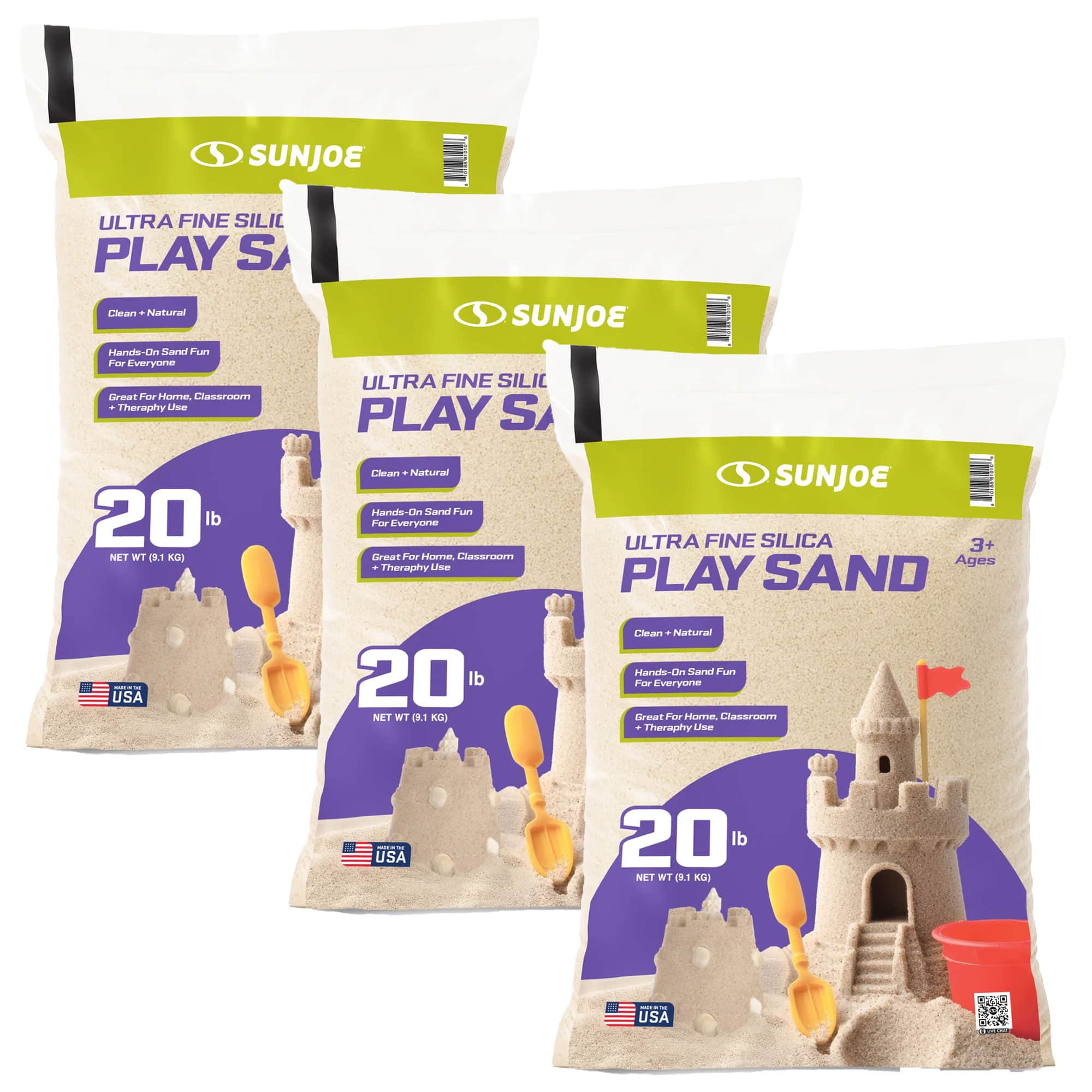 Sun Joe - Ultra Fine Silica Play Sand, Sandboxes & Sensory Tables, 20 lbs, 3 Pack price history on PriceWatchPro
