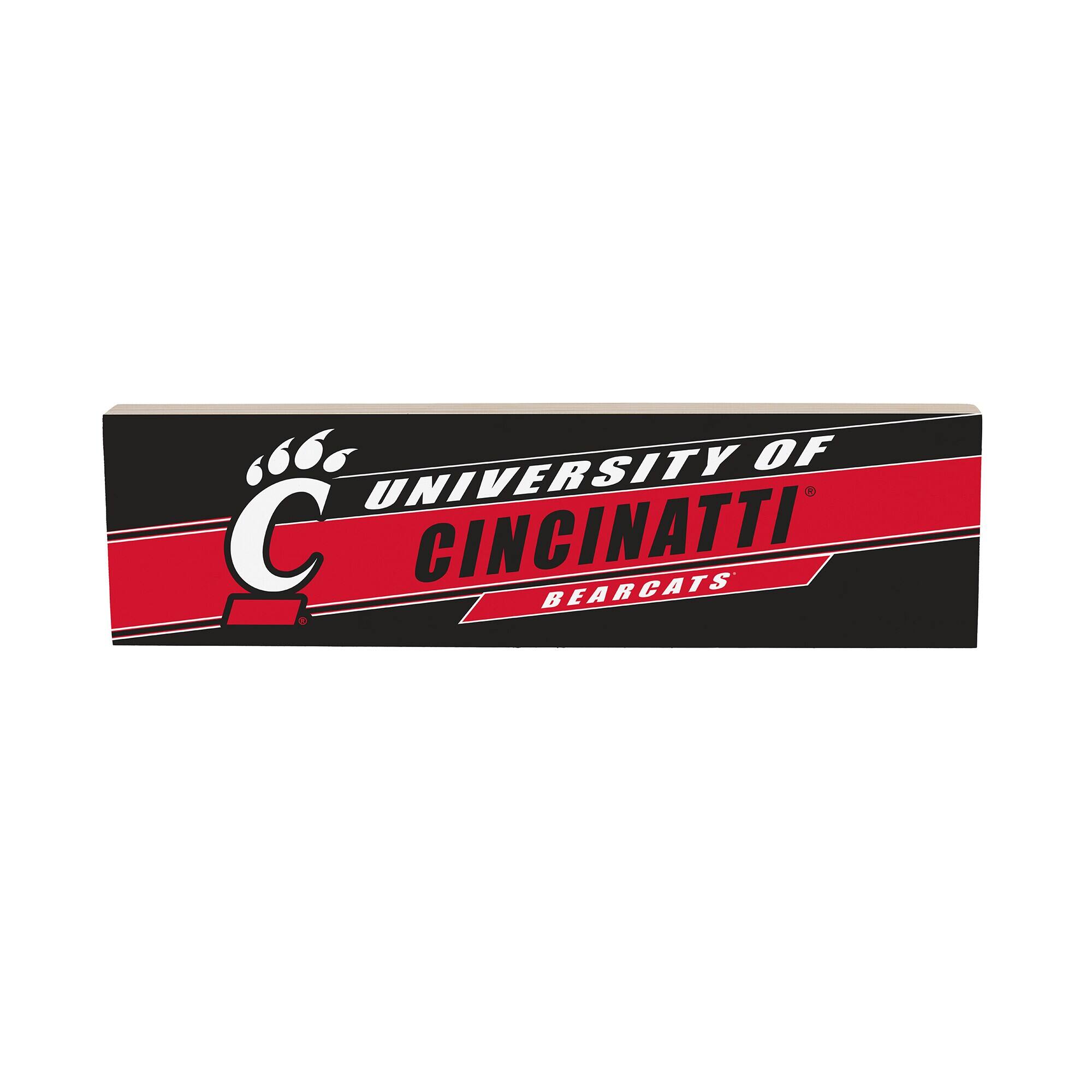 Cincinnati Bearcats 5" x 18" Shadow Logo Wood Mantle Sign