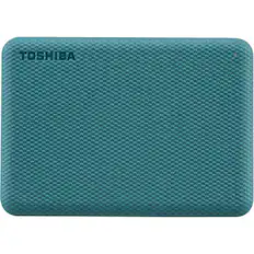 Front. Toshiba - Toshiba Canvio Advance 2TB USB 3.2 Gen 1 Portable Hard Drive, Green - Green.