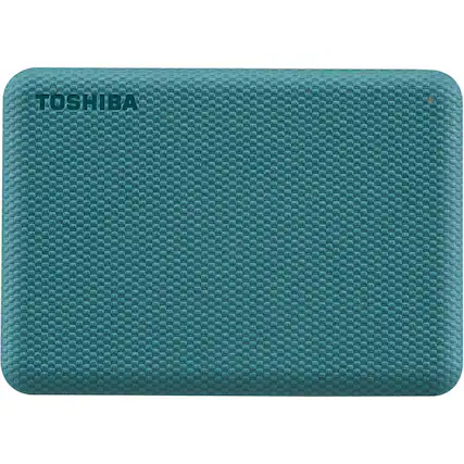 Front. Toshiba - Toshiba Canvio Advance 4TB USB 3.2 Gen 1 Portable Hard Drive, Green - Green.