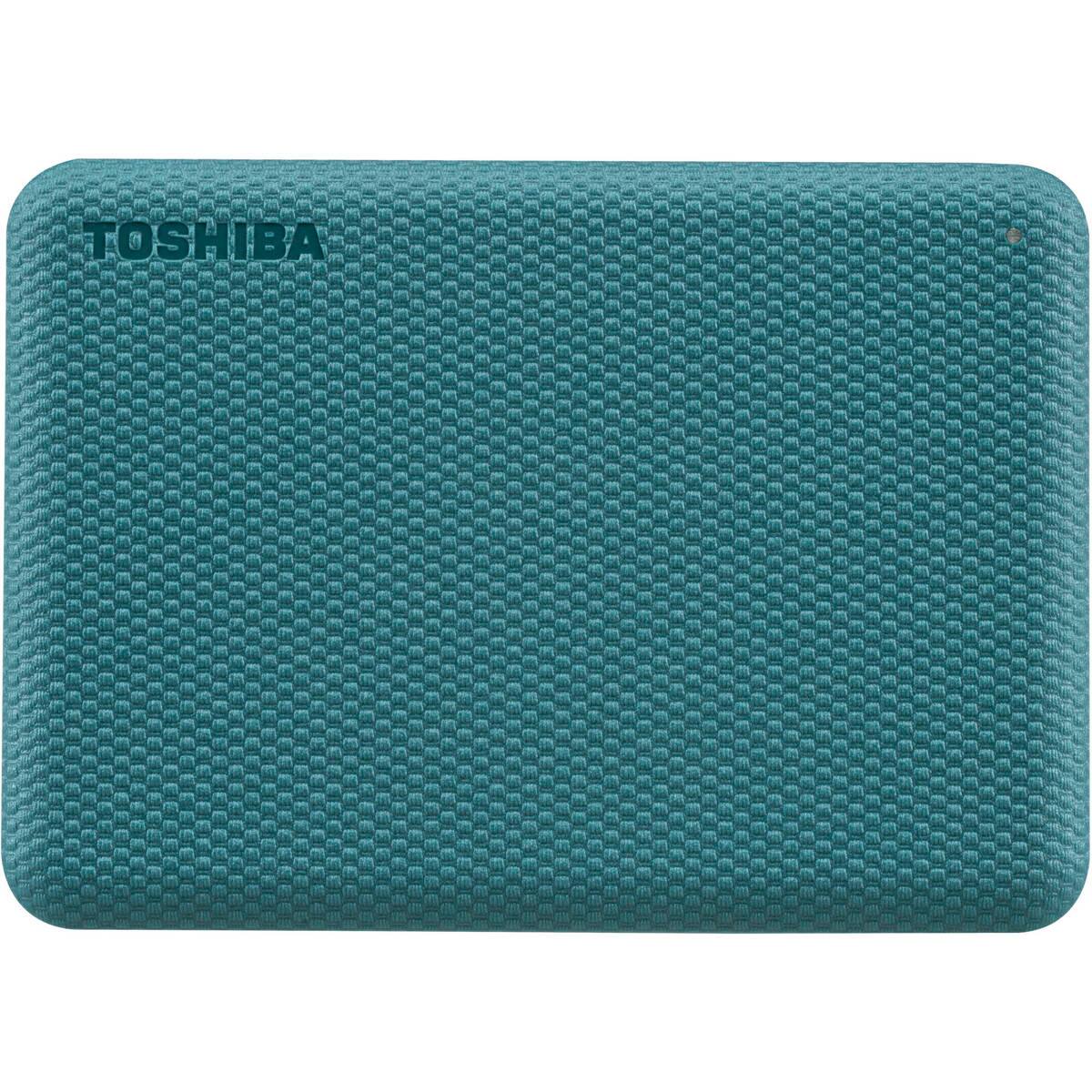 Front. Toshiba - Toshiba Canvio Advance 4TB USB 3.2 Gen 1 Portable Hard Drive, Green - Green.