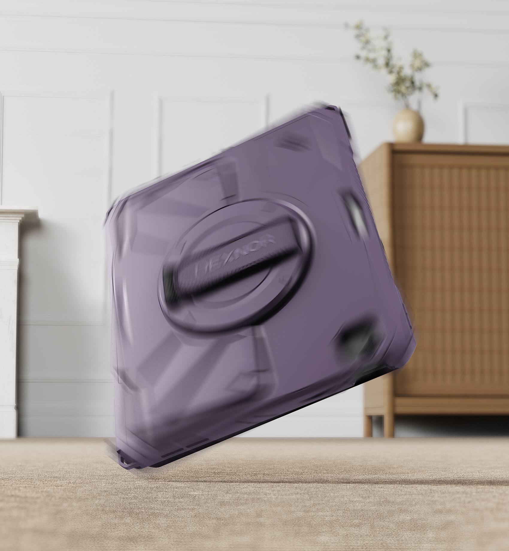 Alt View 6. Dexnor - Case for iPad Air 13” M4/M3/M2 with 360° Rotating Hand Strap& Screen Protector Shockproof Full-Body Bumper Cover - Phantom Purple.