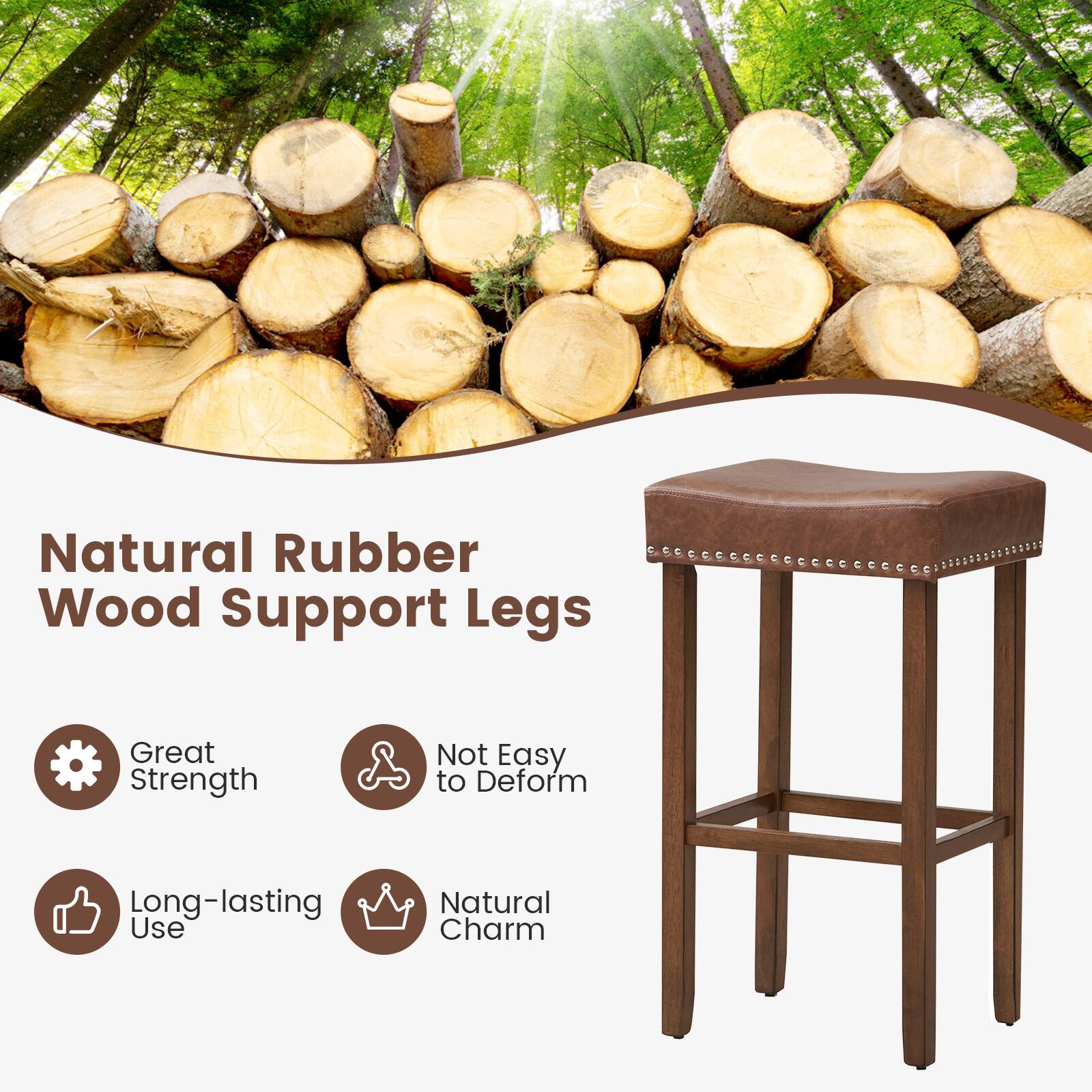 Natural Rubber Wood Support Legs - Great Strength, Not Easy to Deform, Long-lasting Use, Natural Charm.