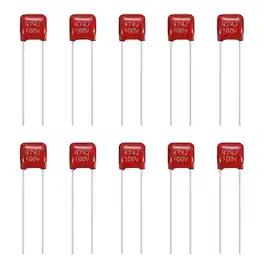 Unique Bargains - 20pcs 0.47uF 100V CBB21/CBB22 Metallized Polypropylene Film Capacitor Kit for Electronics - Red
