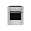 Front. Hauslane - HausPro 30 in. 4 Burners (20,000 BTU) Freestanding Dual Fuel Range in Stainless Steel with Convection Oven Silver - Stainless Steel.