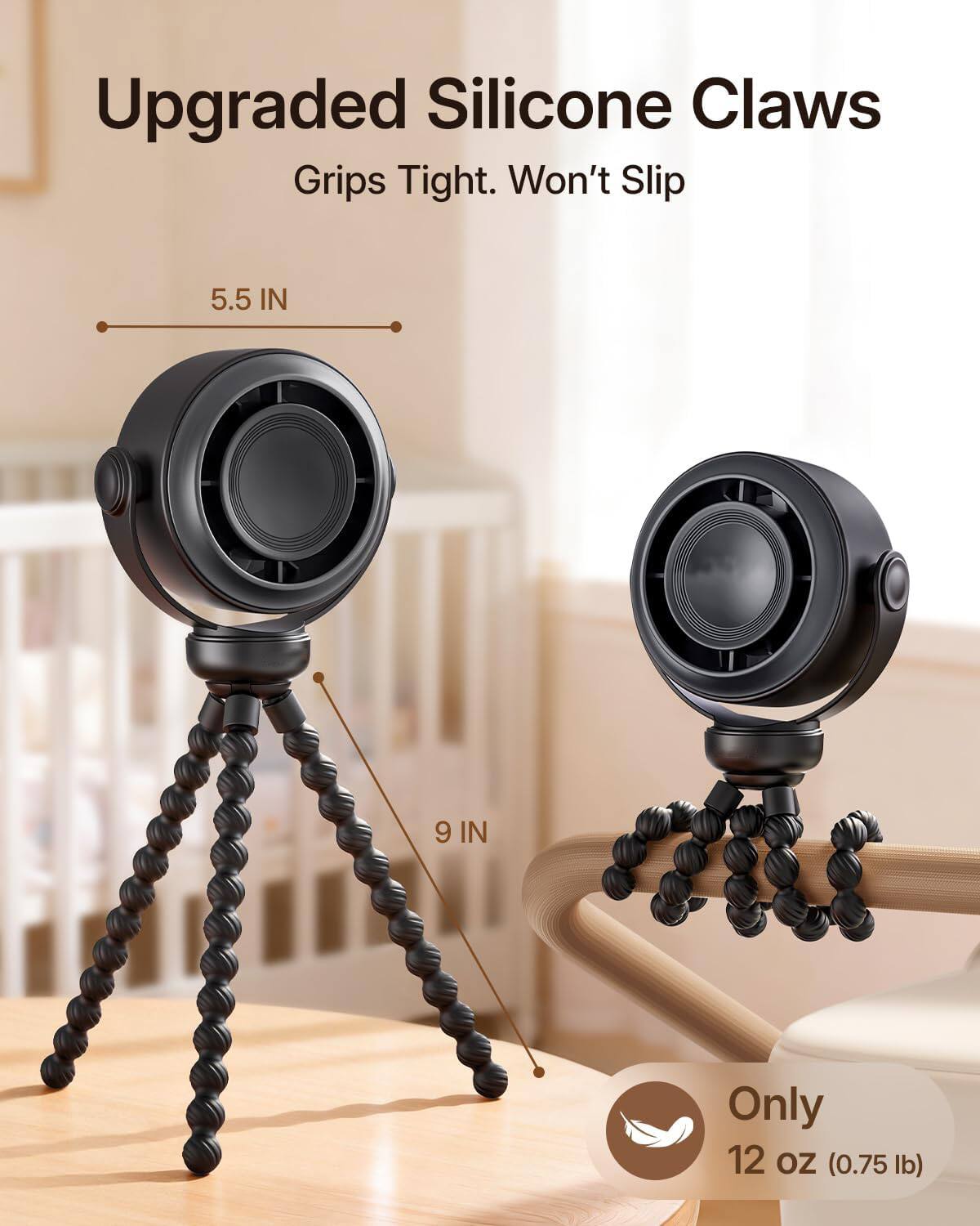 Upgraded Silicone Claws Grips Tight. Won't Slip 5.5 IN 9 IN Only 12 oz (0.75 lb)