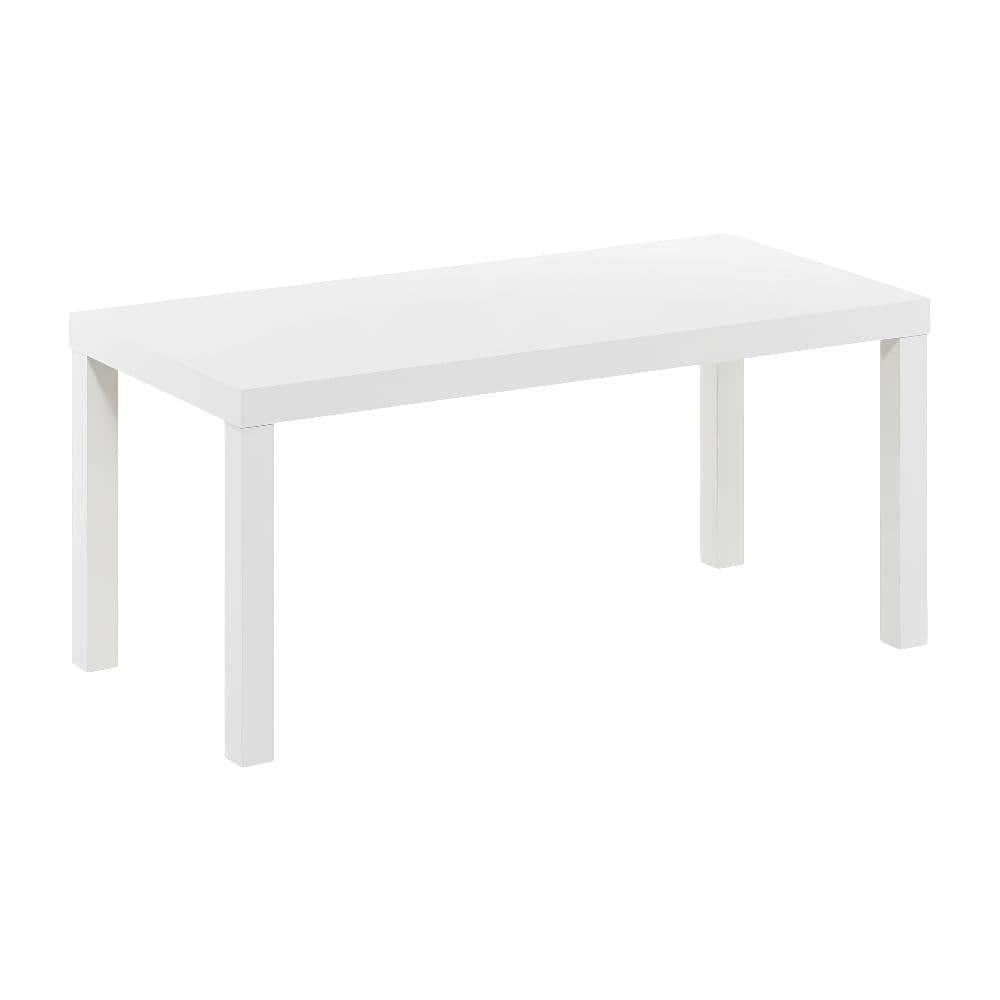 FurniFact - Simple Coffee Table with Modern Design and Lightweight Construction - White