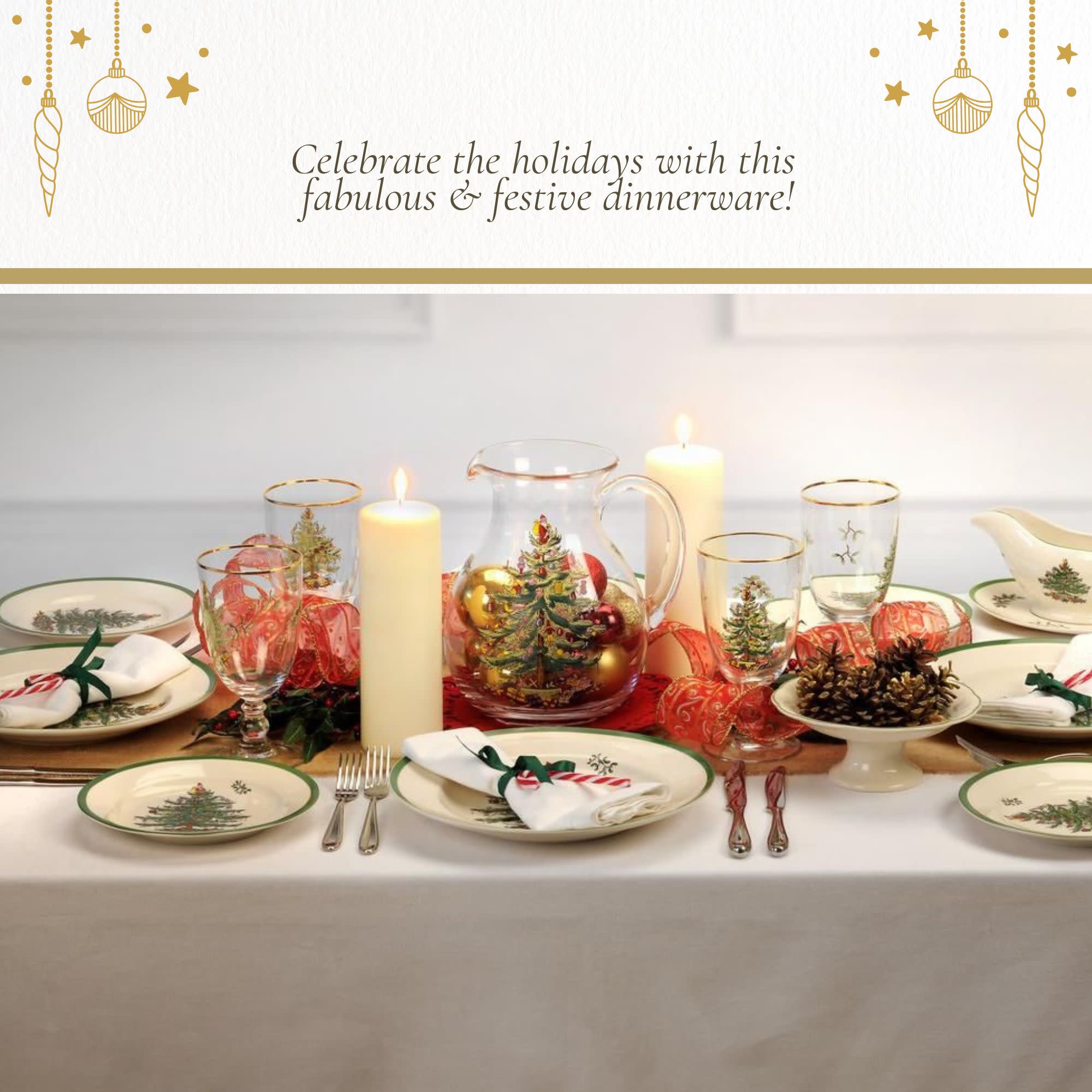 Celebrate the holidays with this fabulous & festive dinnerware!