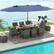 Alt View 2. Costway - 11 PCS Patio Dining Set with 15 ft Double-Sided Patio Umbrella 8 Armchairs - Mix Gray,Beige,Blue.