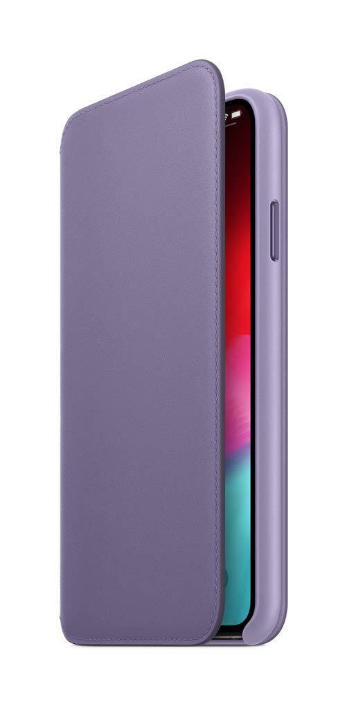 Alt View 4. Apple - Apple iPhone Xs Max Leather Folio Case - Lilac - Lilac.